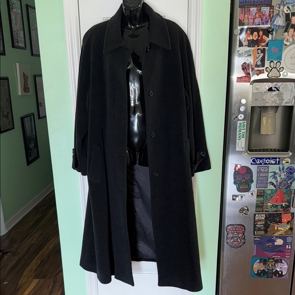 Jones New York Black Wool Blend City Coat Plus Size Winter Warm
